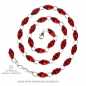 Preview: Navette Kette mit Swarovski Kristall: Siam Hell Rot