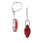 Preview: Ohrhänger mit Navette Swarovski Kristallen Farbe: Siam Hell Rot