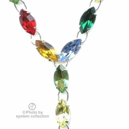Y Kette mit Swarovski Kristall: Vielfarben