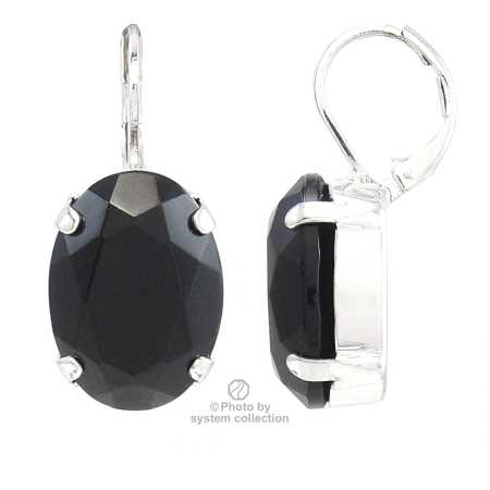 Ohrringe Vintage Bohemian Strass: Schwarz