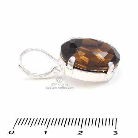 Ohrringe Vintage Böhmisches Glas: Rauchtopas