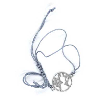 Verstellbares Modeschmuck Armband mit Silberfarbigen Mittelteil