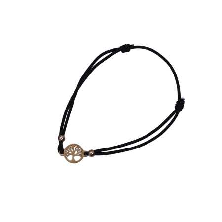 Modeschmuck Armband mit Goldfarbigen Lebensbaum Mittelteil