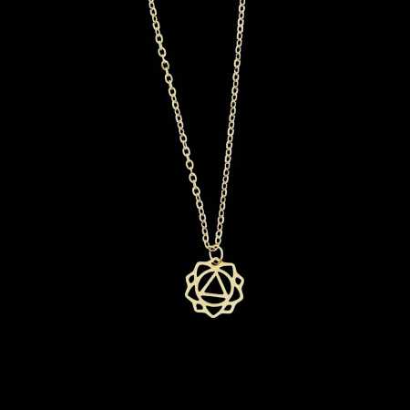 Vergoldete Edelstahlkette Dreieck im Kreis