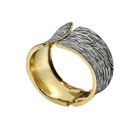 Vergoldeter Armreif in Silber und Schwarz