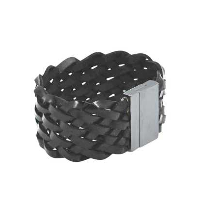 Geflochtenes Lederarmband mit Magnetverschluss