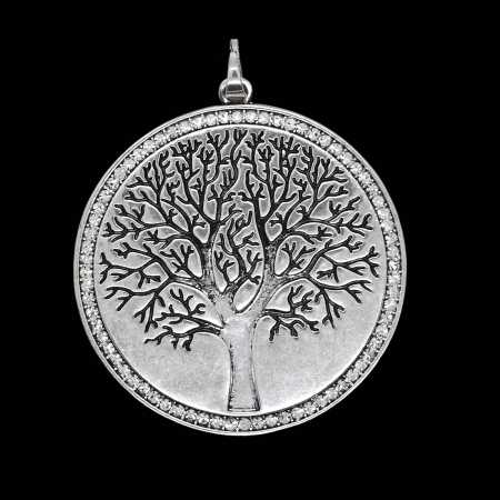 Modeschmuck Anhänger Lebensbaum mit Strass