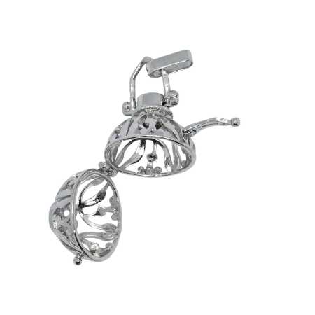 Silberfarbiger Anhänger zum Steine auswechseln