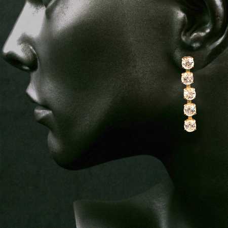 Ohrhänger mit 5 Swarovski Kristallen Farbe: Transparent Klar