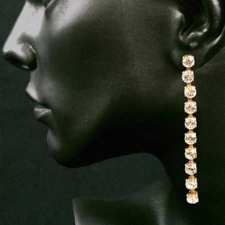 Ohrhänger mit 10 Swarovski Kristallen Farbe: Transparent, Klar