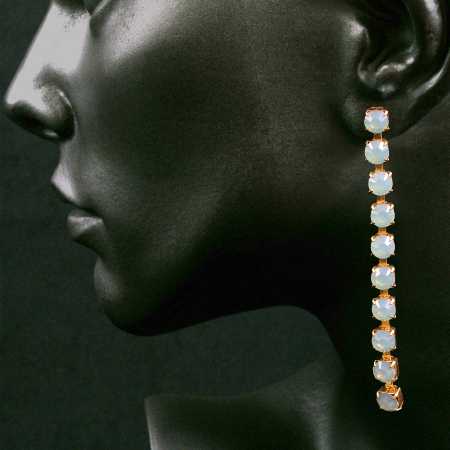 Ohrhänger mit 10 Swarovski Kristallen Farbe: Pazifik, Grün