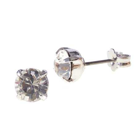 Stecker mit Swarovski Kristall in der Farbe Transparent