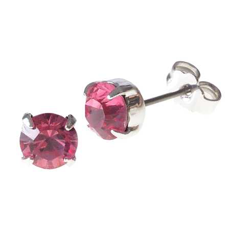 Stecker mit Swarovski Kristall Farbe: Rose