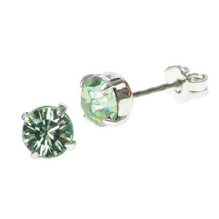 Stecker mit Swarovski Kristall Farbe: Chrysolith grün