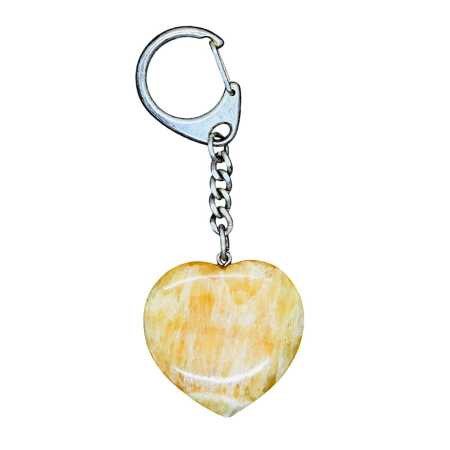 Schlüsselanhänger mit Calcitherz