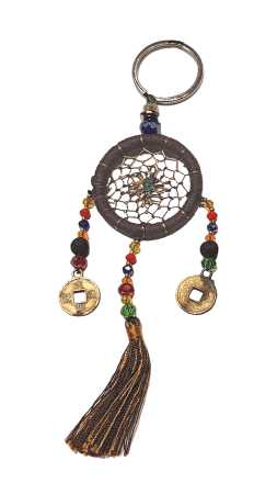 Traumfänger als Schlüssel Anhänger Violett