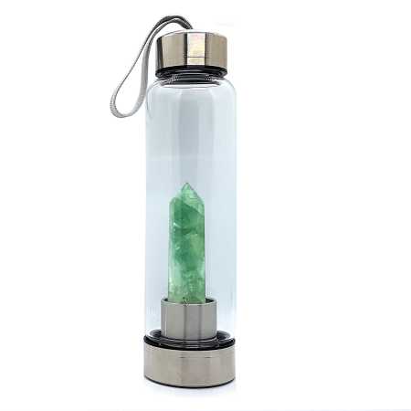 Trinkflasche für unterwegs mit Aventurin