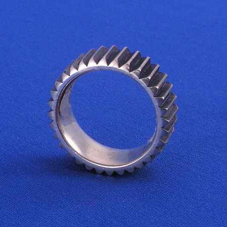 925 Silberring wie ein Zahnrad