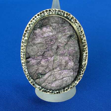 Massiver 925 Silberring mit Purpurlith