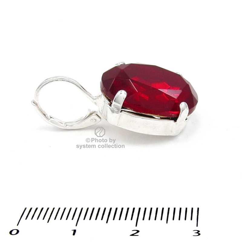 Ohrringe Vintage Bohemian Strass: Rubin