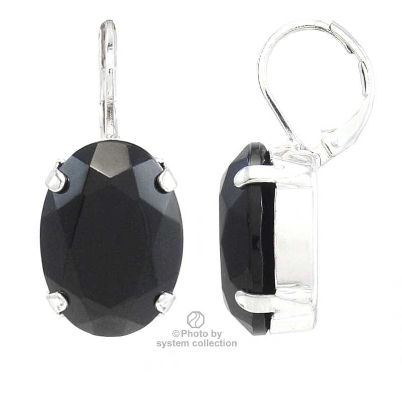 Ohrringe Vintage Bohemian Strass: Schwarz