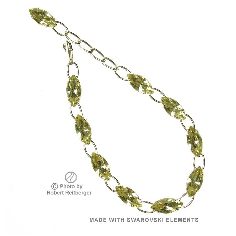 Armband mit Navette Swarovski Kristall Farbe: Narzissen Gelb