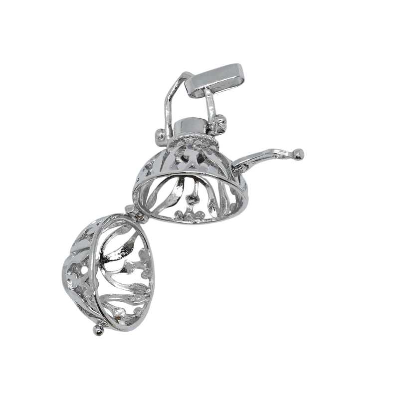 Silberfarbiger Anhänger zum Steine auswechseln