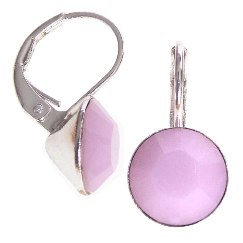 8mm Ohrringe mit Swarovski Kristall in der Farbe Rose Alabaster