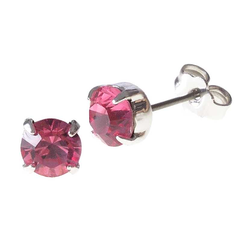 Stecker mit Swarovski Kristall Farbe: Rose