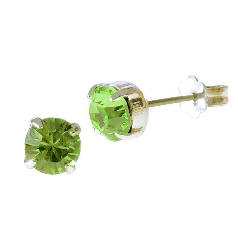 Stecker mit Swarovski Kristall Farbe: Peridot