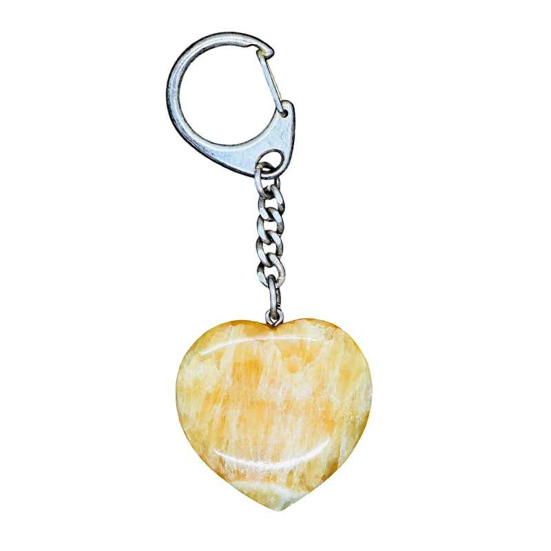 Schlüsselanhänger mit Calcitherz