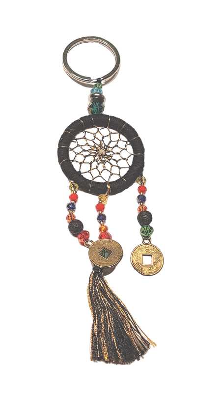 Traumfänger als Schlüssel Anhänger traumfänger-schlüssel-anhänger-schwarz
