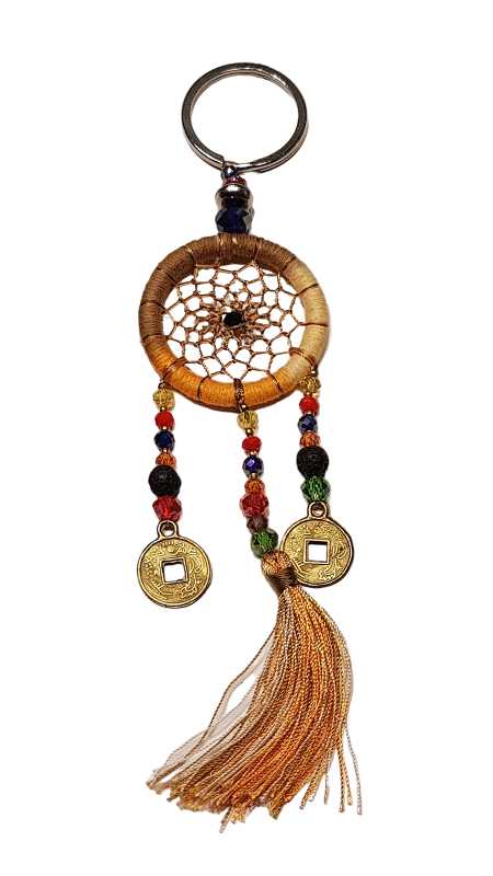 Traumfänger als Schlüssel Anhänger Hell