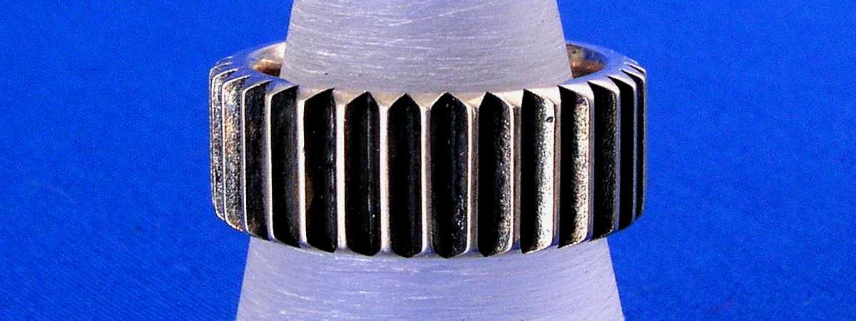 925 Silberring wie ein Zahnrad