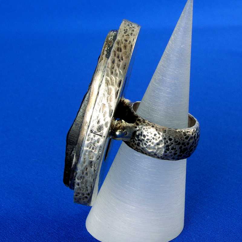 Massiver 925 Silberring mit Purpurlith