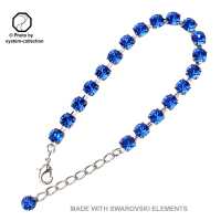 Armband mit Swarovski Kristall Farbe: Saphir