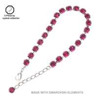Armband mit Swarovski Kristall Farbe: Fuchsia