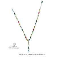 Y Kette mit Swarovski Kristall: Vielfarben