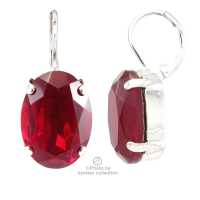 Ohrringe Vintage Bohemian Strass: Rubin