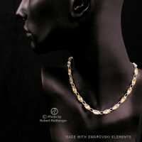 Navette Kette mit Swarovski Kristall: Narzisse Gelb