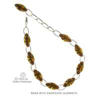 Armband mit Navette Swarovski Kristall Farbe: Topas