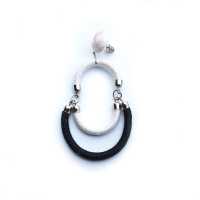 80er Modeschmuck Halbkreisohrringe