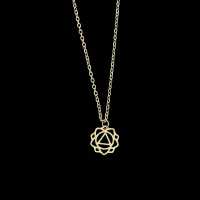 Vergoldete Edelstahlkette Dreieck im Kreis