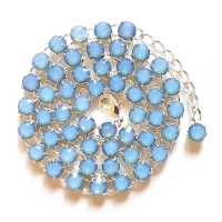 Kette mit Swarovski Kristall Weißer Opal Sternenlicht