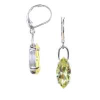 Ohrhänger mit Navette Swarovski Kristallen Farbe: Gelbe Narzisse