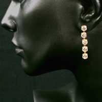 Ohrhänger mit 5 Swarovski Kristallen Farbe: Transparent Klar