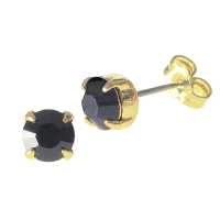 Stecker mit Swarovski Kristall Farbe: Schwarz