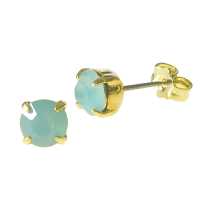 Stecker mit Swarovski Kristall Farbe: Pazifik Opal