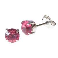 Stecker mit Swarovski Kristall Farbe: Rose