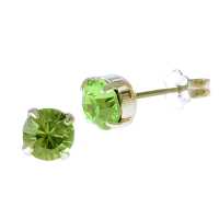 Stecker mit Swarovski Kristall Farbe: Peridot